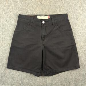 Levis 550 Shorts Womens 4 Black Relaxed Fit Denim High Rise Casual 98% Cotton